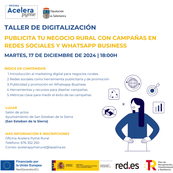 Taller de digitalización. Publicita tu negocio rural con campañas en redes sociales y Whatsapp Business
