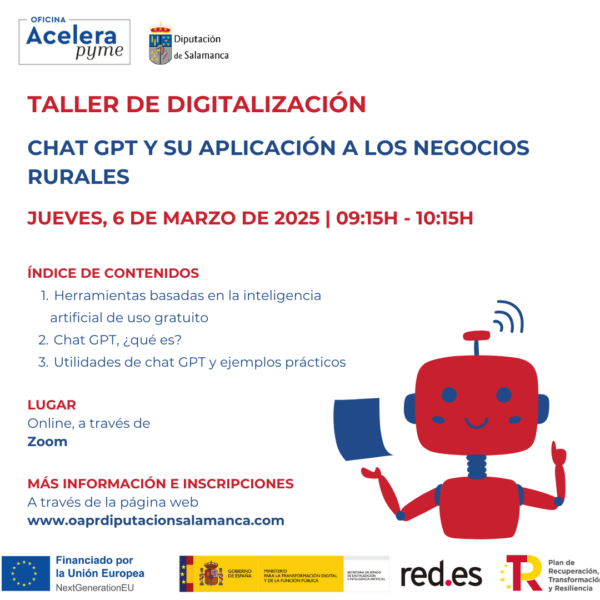Taller de digitalización. ChatGPT y su aplicación a los negocios rurales